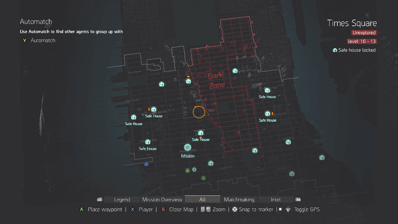 Tom Clancy's The Division Game Map of New York