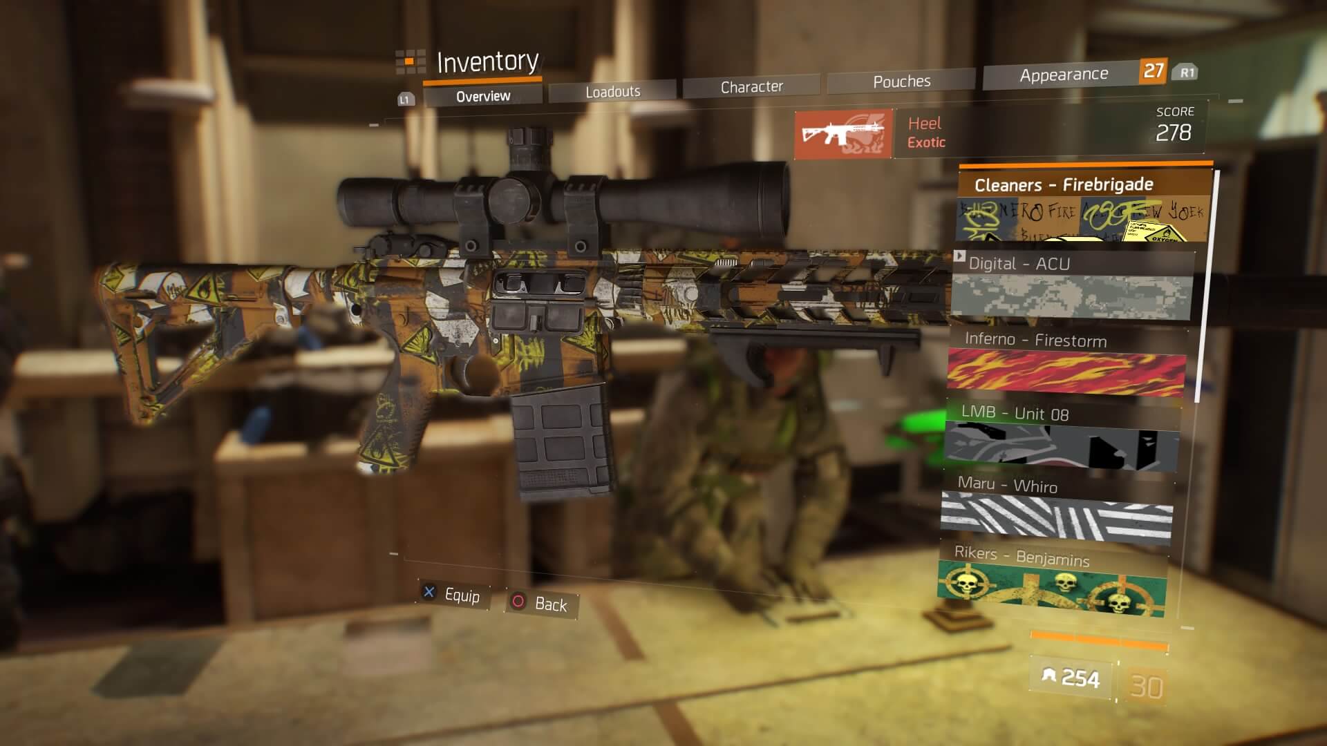 Tom Clancy's The Division Game Weapon Personalization