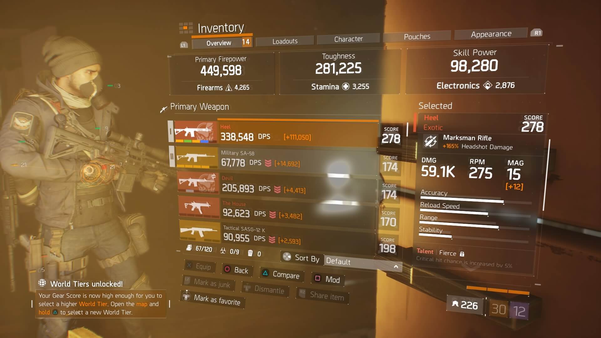 Tom Clancy's The Division Game Weapon Damages